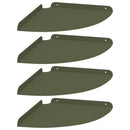 vidaXL Lebegő polc polcokkal tárolóval 4 pcs Oliva zöld 30 x 30 x 2 cm