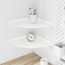 vidaXL Lebegő polc polcokkal tárolóval 2 pcs Fehér 30 x 30 x 2 cm