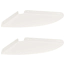 vidaXL Lebegő polc polcokkal tárolóval 2 pcs Fehér 30 x 30 x 2 cm
