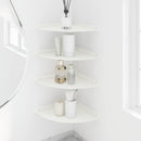 vidaXL Lebegő polc polcokkal tárolóval 4 pcs Fehér 30 x 30 x 2 cm