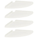 vidaXL Lebegő polc polcokkal tárolóval 4 pcs Fehér 30 x 30 x 2 cm