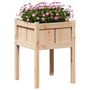 vidaXL Kerti cserép Természet 50 x 50 x 70 cm Tömör fenyőfa