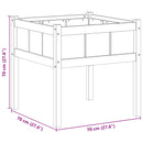 vidaXL Kerti cserép Természet 70 x 70 x 70 cm Tömör fenyőfa