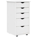vidaXL Cabinet Fehér 34 x 39 x 61,5 cm Tömör fenyőfa