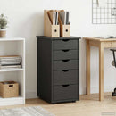 vidaXL Cabinet Fekete 34 x 39 x 61,5 cm Tömör fenyőfa