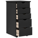 vidaXL Cabinet Fekete 34 x 39 x 61,5 cm Tömör fenyőfa