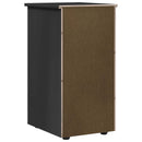 vidaXL Cabinet Fekete 34 x 39 x 61,5 cm Tömör fenyőfa