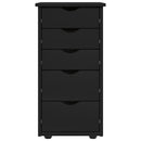 vidaXL Cabinet Fekete 34 x 39 x 61,5 cm Tömör fenyőfa