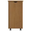 vidaXL Görgős szekrény Méz barna 34 x 39 x 65,5 cm Tömör fenyőfa