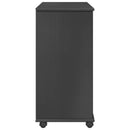 vidaXL Görgős szekrény kerékkel Szürke 63,5 x 39 x 79 cm Tömör fenyőfa