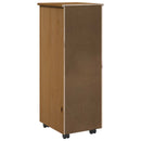 vidaXL Görgős szekrény Méz barna 34 x 39 x 93,5 cm Tömör fenyőfa