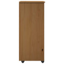 vidaXL Görgős szekrény Méz barna 34 x 39 x 93,5 cm Tömör fenyőfa