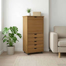 vidaXL Görgős szekrény Méz barna 53 x 39 x 103 cm Tömör fenyőfa