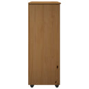 vidaXL Görgős szekrény Méz barna 53 x 39 x 103 cm Tömör fenyőfa