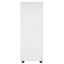vidaXL Görgős szekrény kerékkel Fehér 53 x 39 x 103 cm Tömör fenyőfa