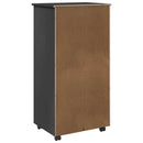 vidaXL Görgős szekrény kerékkel Szürke 53 x 39 x 103 cm Tömör fenyőfa