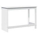 vidaXL Asztal Fehér 112 x 50 x 75 cm Tömör fenyőfa