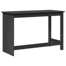 vidaXL Asztal Szürke 112 x 50 x 75 cm Tömör fenyőfa