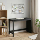 vidaXL Asztal Fekete 112 x 50 x 75 cm Tömör fenyőfa