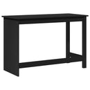 vidaXL Asztal Fekete 112 x 50 x 75 cm Tömör fenyőfa