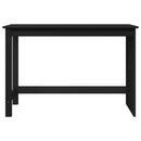 vidaXL Asztal Fekete 112 x 50 x 75 cm Tömör fenyőfa