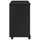 vidaXL Görgős szekrény Fekete 63,5 x 39 x 65,5 cm Tömör fenyőfa