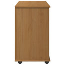vidaXL Görgős szekrény Méz barna 63,5 x 39 x 65,5 cm Tömör fenyőfa
