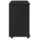 vidaXL Görgős szekrény Fekete 63,5 x 39 x 65,5 cm Tömör fenyőfa