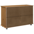 vidaXL Görgős szekrény Méz barna 100 x 39 x 65,5 cm Tömör fenyőfa