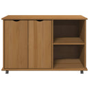 vidaXL Görgős szekrény Méz barna 100 x 39 x 65,5 cm Tömör fenyőfa