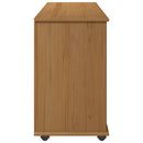 vidaXL Görgős szekrény Méz barna 100 x 39 x 65,5 cm Tömör fenyőfa