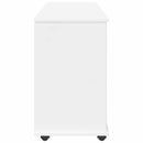 vidaXL Görgős szekrény kerékkel Fehér 100 x 39 x 65,5 cm Tömör fenyőfa