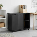 vidaXL Görgős szekrény Szürke 100 x 39 x 65,5 cm Tömör fenyőfa