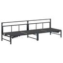 vidaXL 3-Fős Napozóágy Fekete 200 x 62 x 59,5 cm Textilén