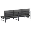 vidaXL 3-Fős Napozóágy Fekete 200 x 62 x 59,5 cm Textilén
