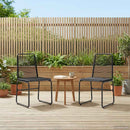 vidaXL Kerti székek 2 pcs Fekete 48 x 55 x 89,5 cm Rattan