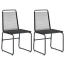 vidaXL Kerti székek 2 pcs Fekete 48 x 55 x 89,5 cm Rattan