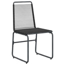 vidaXL Kerti székek 2 pcs Fekete 48 x 55 x 89,5 cm Rattan