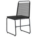 vidaXL Kerti székek 2 pcs Fekete 48 x 55 x 89,5 cm Rattan