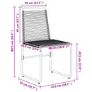 vidaXL Kerti székek 2 pcs Fekete 48 x 55 x 89,5 cm Rattan