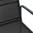 vidaXL Kerti székek 2 pcs Fekete és Antracit 53,5 x 59 x 77 cm