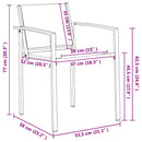 vidaXL Kerti székek 2 pcs Fekete és Antracit 53,5 x 59 x 77 cm