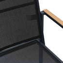 vidaXL Kerti székek 2 pcs Fekete és Antracit 53,5 x 59 x 77 cm