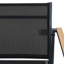vidaXL Kerti székek 2 pcs Fekete és Antracit 53,5 x 59 x 77 cm