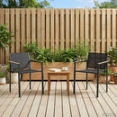 vidaXL Kerti székek 2 pcs Fekete és Antracit 53,5 x 59 x 77 cm