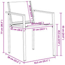 vidaXL Kerti székek 2 pcs Fekete és Antracit 53,5 x 59 x 77 cm