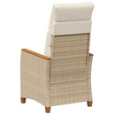 vidaXL Fekvő Kerti Szék Beige és krém 64 x 57,5 x 112 cm polirattan