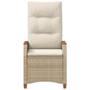 vidaXL Fekvő Kerti Szék Beige és krém 64 x 57,5 x 112 cm polirattan