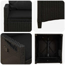 vidaXL Kerti Szék 2 pcs Fekete 56 x 64 x 94 cm Acél és poliészter