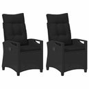vidaXL Kerti Szék 2 pcs Fekete 56 x 64 x 94 cm Acél és poliészter